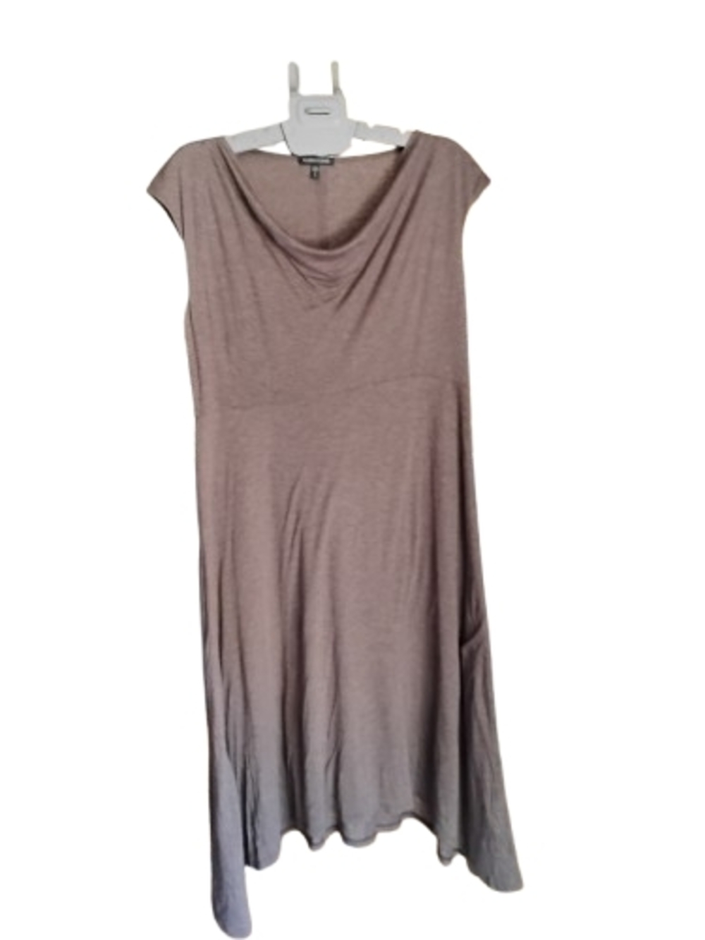 New without tags Eileen Fisher Lyocell Silk Dress Medium Brown Cowl Neck